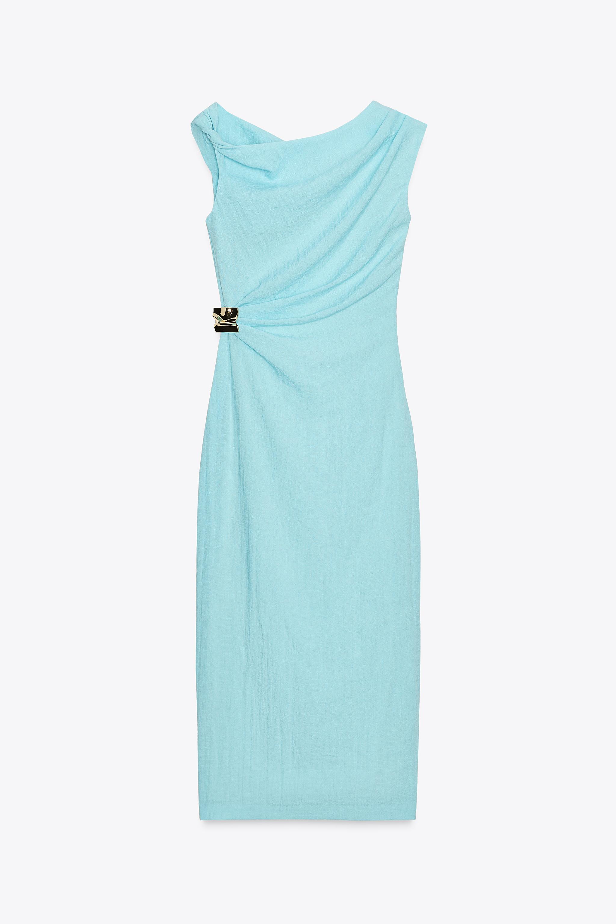 ROBE MIDI ASYMÉTRIQUE DÉCOR